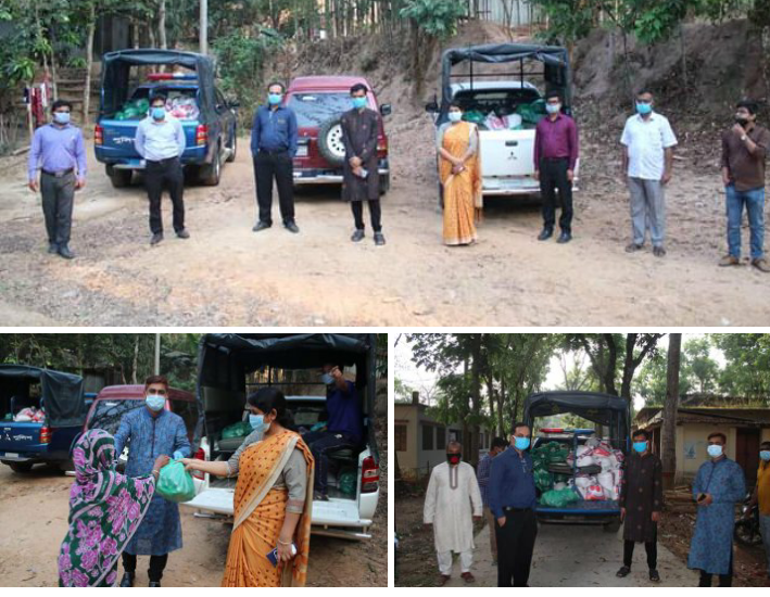 দরিদ্র পরিবারে পাশে দাড়াল বড়লেখা অফিসার্স ক্লাব,বাড়িতে পৌছে দিল খাবার
