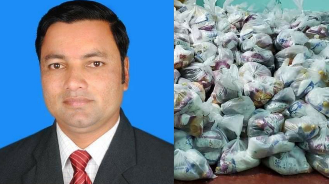 বড়লেখায় ইউপি সদস্যের মানবিক উদ্যোগে ঈদ সামগ্রী বিতরণ