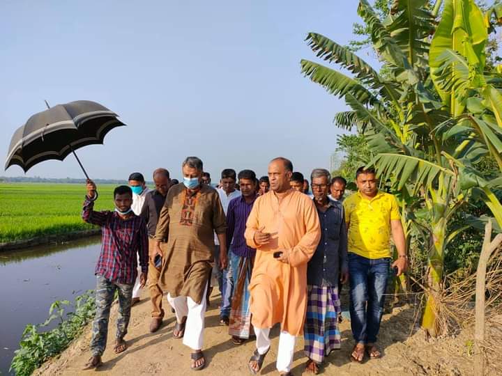 আখাইলকুড়ায় রাস্তা উন্নয়ন কাজ পরিদর্শন করলেন নেছার আহমেদ এম পি