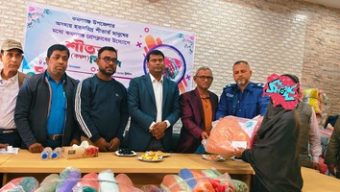 মানবিক উদ্যোগে শীতার্তদের পাশে কমলগঞ্জ প্রেসক্লাব